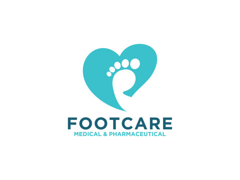 Abstract foot feet podiatric logo vector.