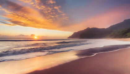 sunset on the beach