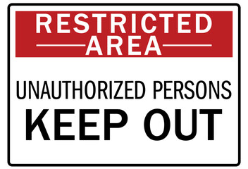 Unauthorized persons keep out sign