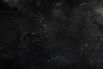 Dark Scratched Texture with White Dust and Stars