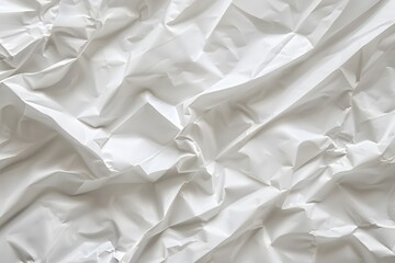 Obraz premium Abstract White Crumpled Paper Texture
