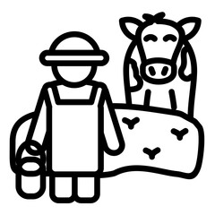 Dairy Farmer Icon