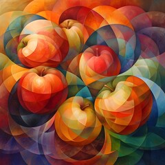 Vibrant Fruit Dance Harmony in Contrast