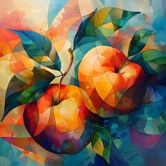 Vibrant Dance of Apples and Oranges Symbolizing Harmony and Contrast