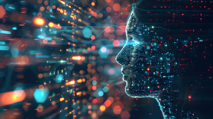 AI wallpaper symbolizing future technological progress.