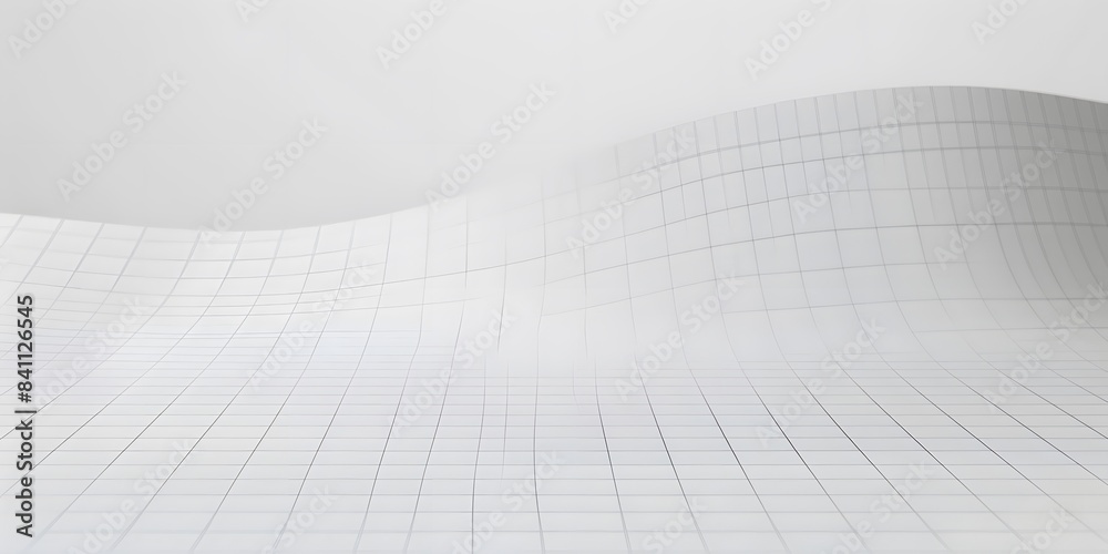 Wall mural Abstract Grid Paper Background, White & Grey