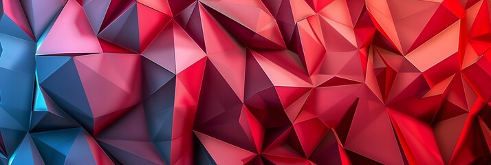 
background image based on geometric 3d forms with variations in size and color, color is mainly red with a bit of orange,