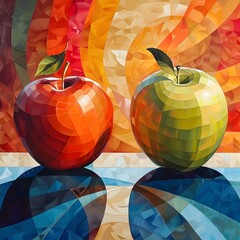 Harmonious Fruit Waltz A Vibrant Dance of Contrast and
