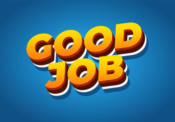 Good job. Text effect in 3D style and good colors