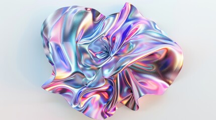 Obraz premium Abstract Iridescent Fabric, Generative AI