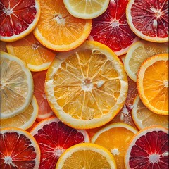 Dazzling Citrus Slice Kaleidoscope Representing Diversity and Joy
