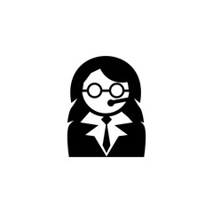 Customer Service Icon. User With digital technology Vector Illustration.