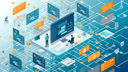 Obraz premium illustration of dashboard and file analysis folder