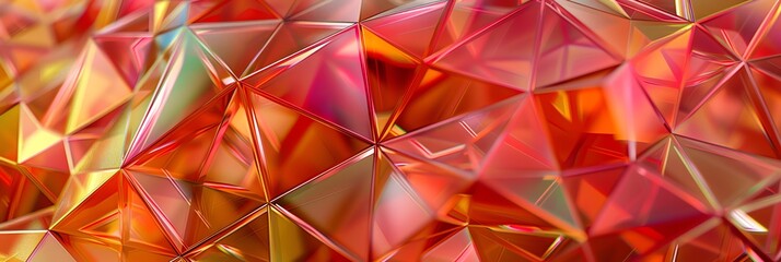 
background image based on geometric 3d forms with variations in size and color, color is mainly red with a bit of orange,