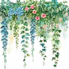 a watercolor painting of a floral arrangement