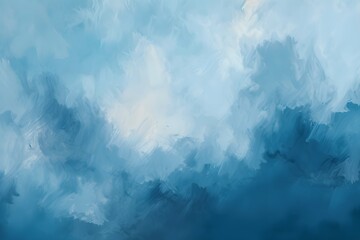 Abstract Blue Sky Oil Painting Background