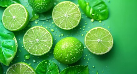 Soft pastel lime green background with top copy space, perfect for vibrant, energetic spring product launches