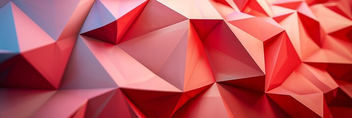 Obraz premium background image based on geometric 3d forms with variations in size and color, color is mainly red with a bit of orange,