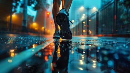 Sunny Jog, Spring Blossoms and Running Shoes