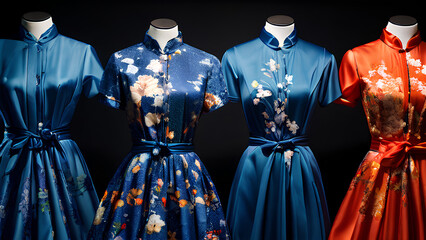 Boutique Blooms - Asian Lawn Delights on Stylish Dress Forms