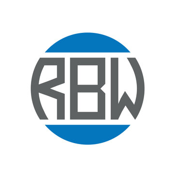 RBW letter logo design on white background. RBW creative initials circle logo concept. RBW letter design.