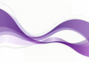 Abstract purple waves on a white background, modern and elegant