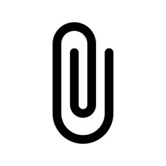 paper clip attach file line editorial icon