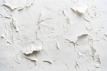 Abstract White Crumpled Paper Texture Background
