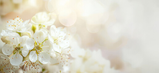 Delicate baby's breath flowers against a soft beige background