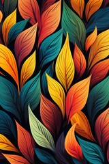 Create Intricate Abstract Leaf Pattern Background Designs
