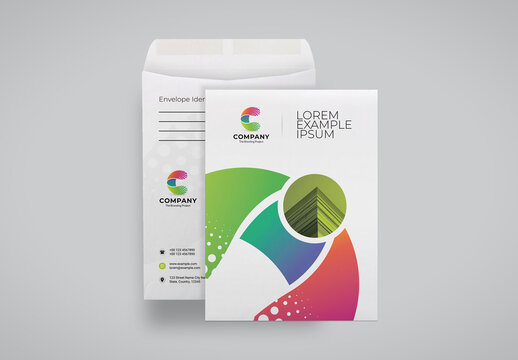 Creative Colorful C4 Envelope Catalogue Layout