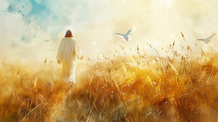 The Lord of the harvest Watercolor