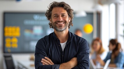 Fototapeta premium Confident and experienced software engineer with a passion for building innovative products.