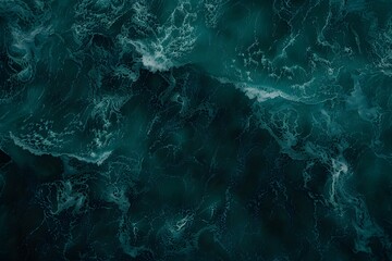 Aerial View of Deep Blue Ocean Waves
