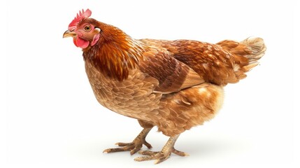 Fototapeta premium Cochin Chicken clearly photo on white background