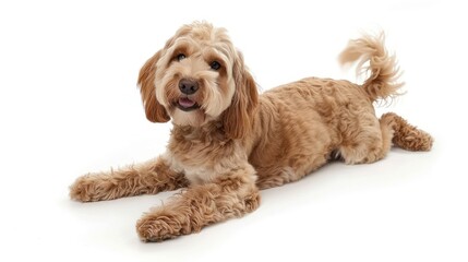 Fototapeta premium Cockapoo clearly photo on white background 