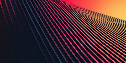 Fractal sharp lines, illustration graphic resources wide background banner colorful cool design, hard edges, generated ai	