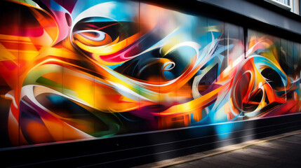 Street art graffiti on the wall