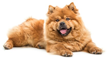 Chow Chow clearly photo on white background , 