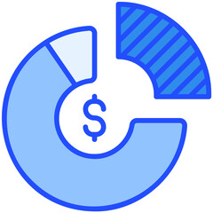 pie chart Blue Color Icon