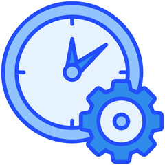 Time management Blue Color Icon