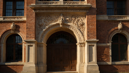 Fototapeta premium The school building stood
