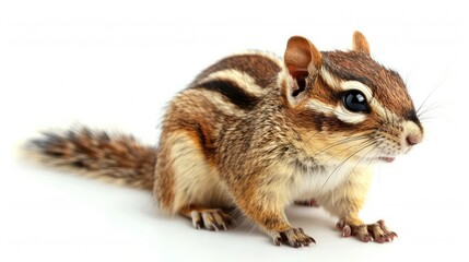 Obraz premium Chipmunk clearly photo on white background , 