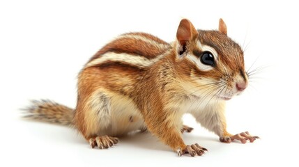 Obraz premium Chipmunk clearly photo on white background , 