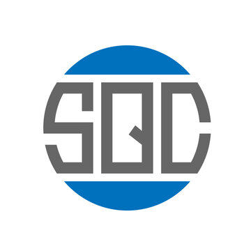 SQC letter logo design on white background. SQC creative initials circle logo concept. SQC letter design.