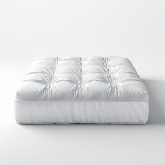Obraz premium A close-up of a white mattress topper with a quilted design on a white background