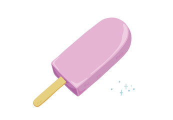 ピンクのアイスバーのイラスト