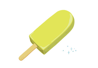 グリーンのアイスバーのイラスト