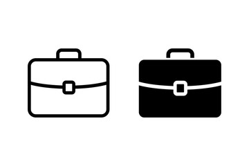 Briefcase icon. Portfolio vector icon flat and line style. Case symbol