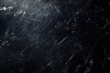 Dark Scratched Surface with Light Reflections